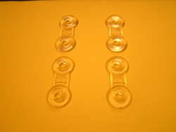 Fin screw plastic deck plates set of 4